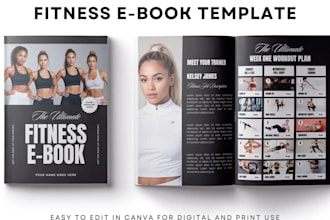 design canva fitness ebook workout plan medical ebook editable canva yoga ebook