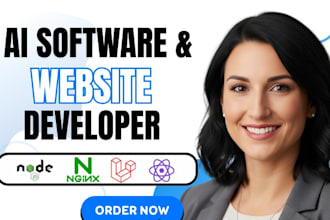 build full stack ai software ai website as backend frontend full stack developer
