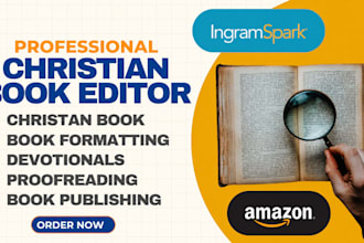 christian book editing format daily devotionals journal ebook memoir editor KDP