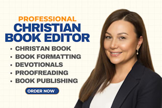 christian book editing format daily devotionals journal ebook memoir editor KDP