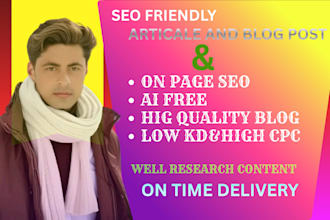 write SEO artical and effective blog for website