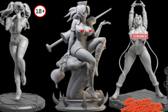 sculpt sexy 3d nsfw anime model action figure cartoon character art 3d printing