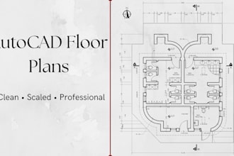 redraw your floor plans in autocad from PDF or sketch to dwg