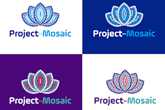 do modern wonderful amazing mosaic logo
