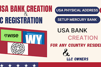 do mercury wise USA bank creation USA physical proof of address llc registration