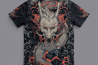 create a custom illustrated t shirt design