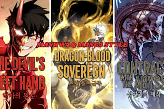 anime manga webtoon cover, manga comic book cover art manga artist book cover