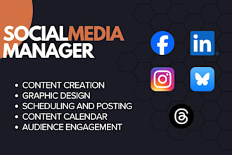 manage social media content, design, and posting
