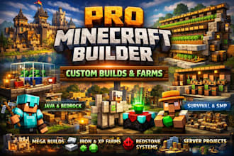 build professional minecraft builds, farms, and custom structures