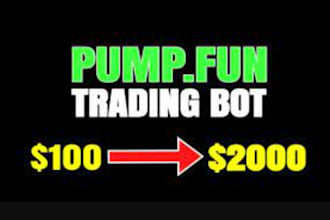 create polymarket bot, pump fun bot, usdt bot,  btc, volume bot on solana