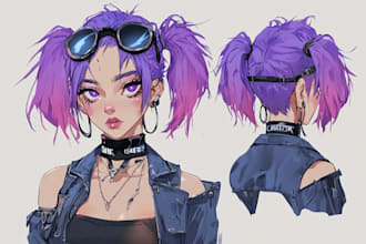 design fantasy and cyberpunk character