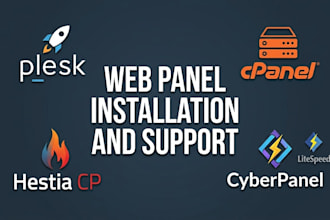 install plesk cpanel hestia cyberpanel and support