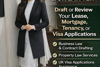draft review your lease, mortgage, tenancy, or visa applications across the UK