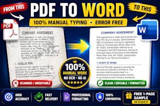 convert scanned PDF to editable word manually