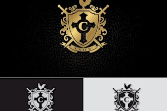 design professional creative shield, crest logo
