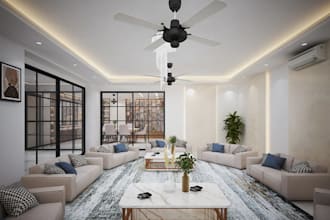 turn 2d plan into realism 3d visualization,living area render,apartment building