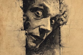 create a dark, horror, underground art illustration