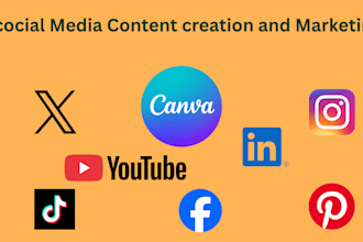 do your canva social media content creation, and marketing