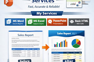 do professional ms word, excel, powerpoint, and office tasks with accuracy