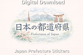 provide ready made japan travel stickers