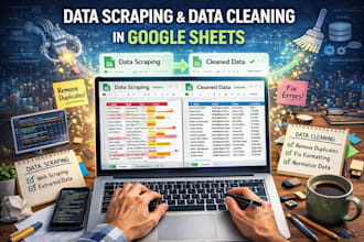 do data scraping and data cleaning in google sheets