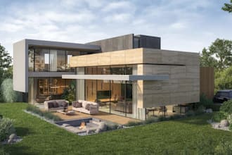 design 2d floor plan in autocad, architectural building in revit, vray rendering