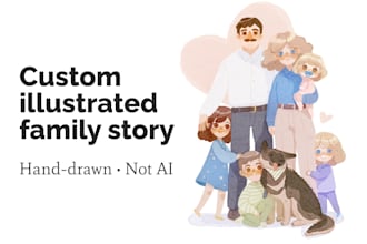 illustrate a personalized family or children story book
