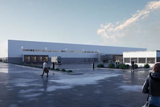 construct industrial retail,3dcgi building provider,warehouse exterior,site plan