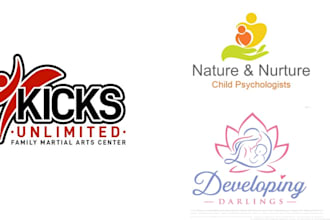 design preschool,mother care,childcare ,daycare , care logo