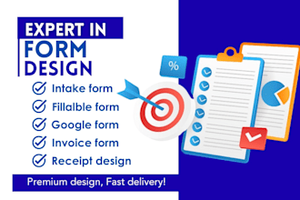 design intake form, google form, invoice, receipt for you, cognito form