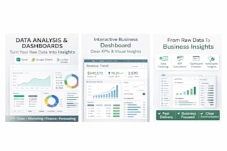 do data analysis and dashboard on your data