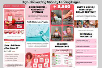 high converting shopify product page and landing page design