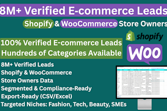 do 8 million b2b ecommerce lead generation, shopify, woocommerce store owner