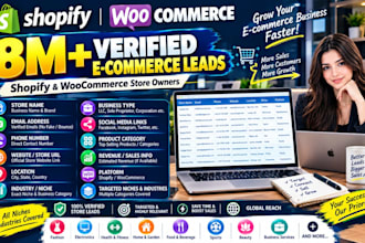 do 8 million b2b ecommerce lead generation, shopify, woocommerce store owner