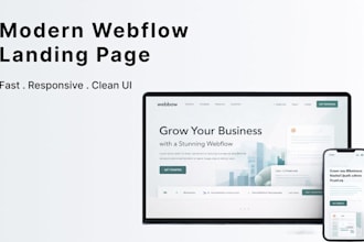 design and build a modern webflow website or static website