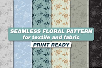 professional seamless floral and botanical patterns for textiles