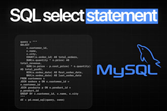 write advanced sql queries for you