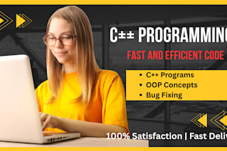 write clean and efficient c plus plus programs with fast delivery