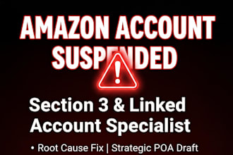 reinstate amazon suspended account, section 3, linked account, poa and appeal