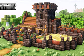 build minecraft castle, villages, base, hubs, spawns, house