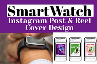 design  instagram post and reel cover  for smartwatch brand