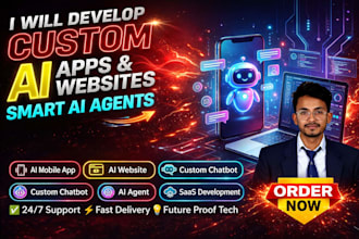develop custom ai mobile app ai website and smart ai chatbot