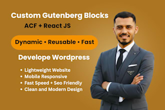 develop custom gutenberg blocks using acf and react js