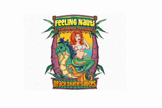 create wonderful and excellent mermaid logo design