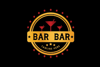 create awesome and gorgeous bartending service logo design