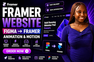 framer website figma to framer animation motion real estate saas landing page