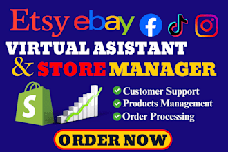 be your ecommerce virtual assistant for etsy, ebay and shopify store manager