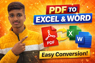 convert pdf or scanned images to excel or word