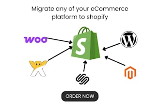 migrate wix to shopify store, migrate wordpress to shopify, migrate woocommerce