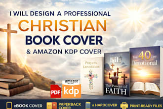 design a professional christian book cover ebook cover and amazon KDP cover